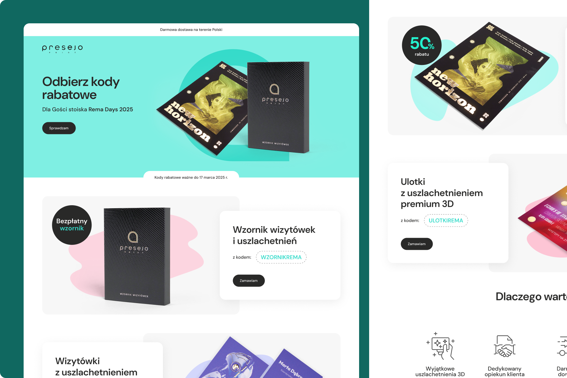 Presejo — landing page